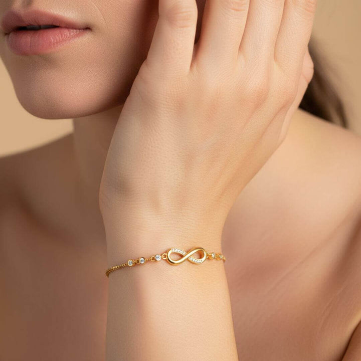 Gold Infinity Adjustable Bolo Bracelet