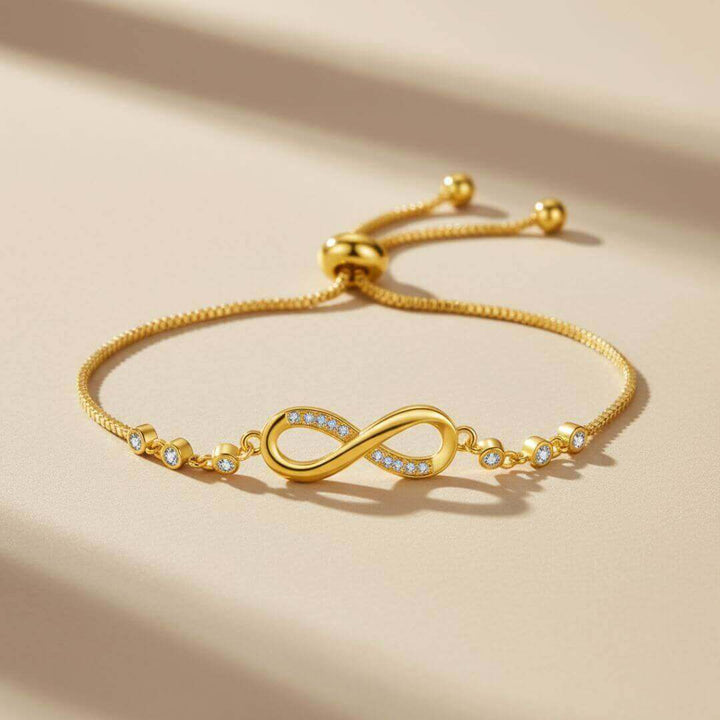 Gold Infinity Adjustable Bolo Bracelet