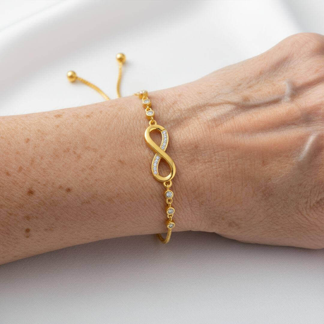 Gold Infinity Adjustable Bolo Bracelet