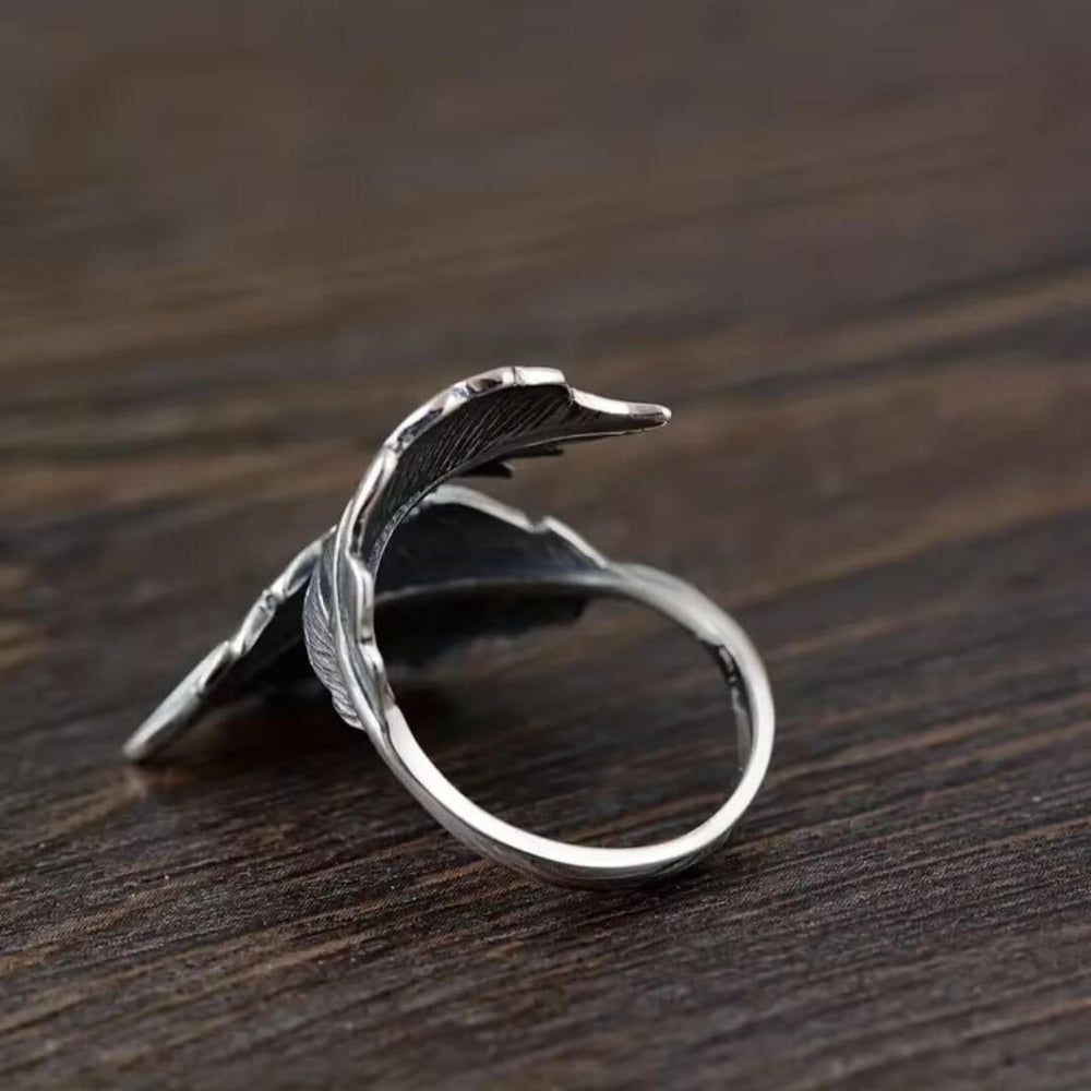 Vintage Silver Double Leaf Ring - Diane Jewelry