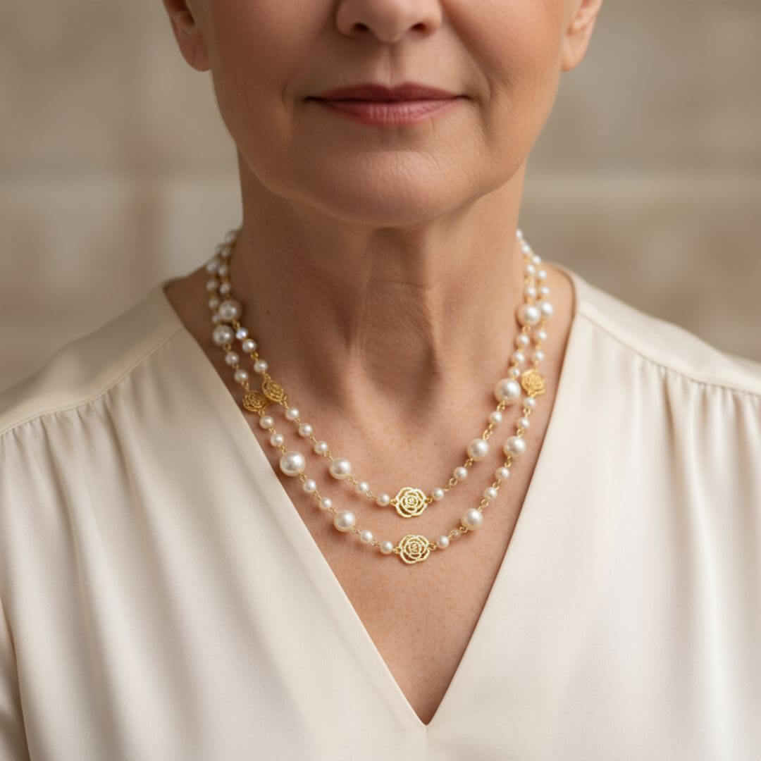 Freshwater Pearl Gold Layered Necklace