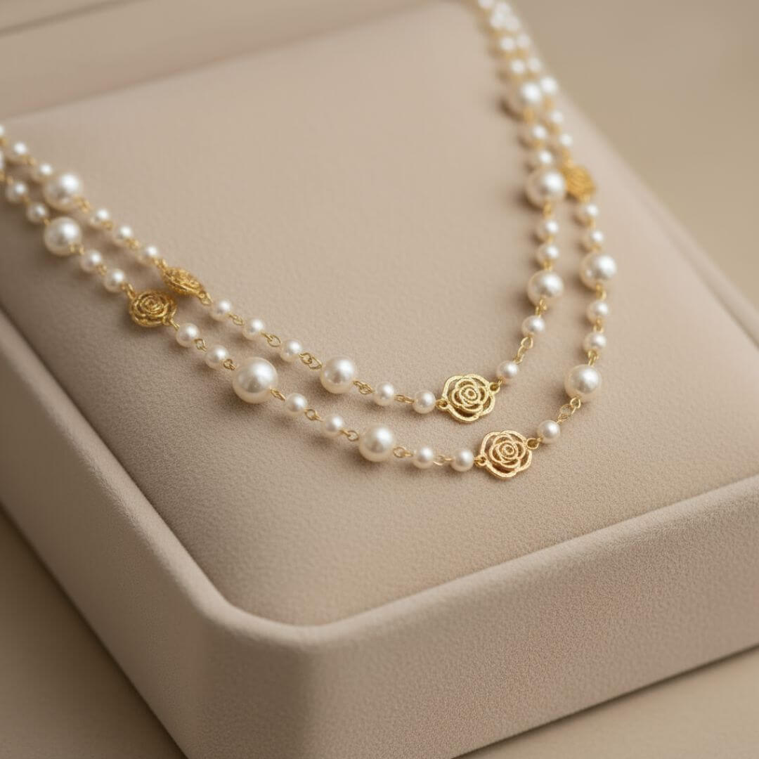 Freshwater Pearl Gold Layered Necklace