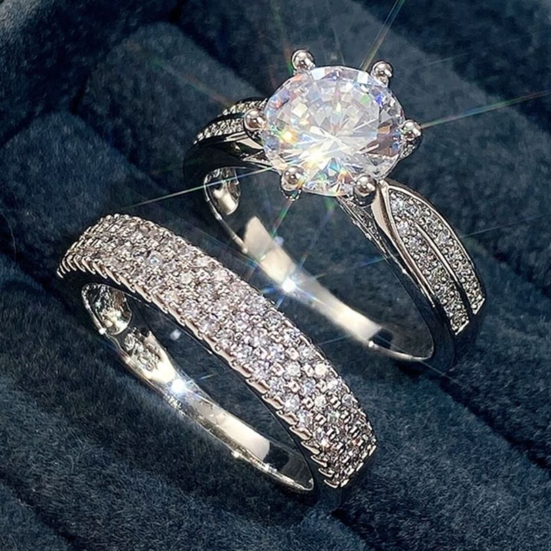 Sparkling Wedding Engagement Ring - Diane Jewelry