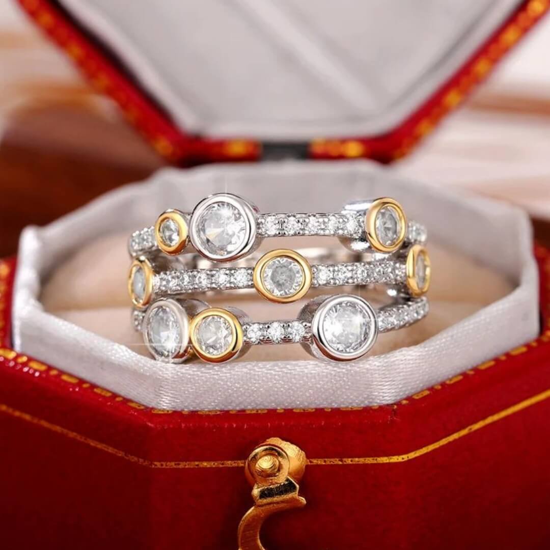 Multi-Layer Sparkling Crystal Ring - Diane Jewelry