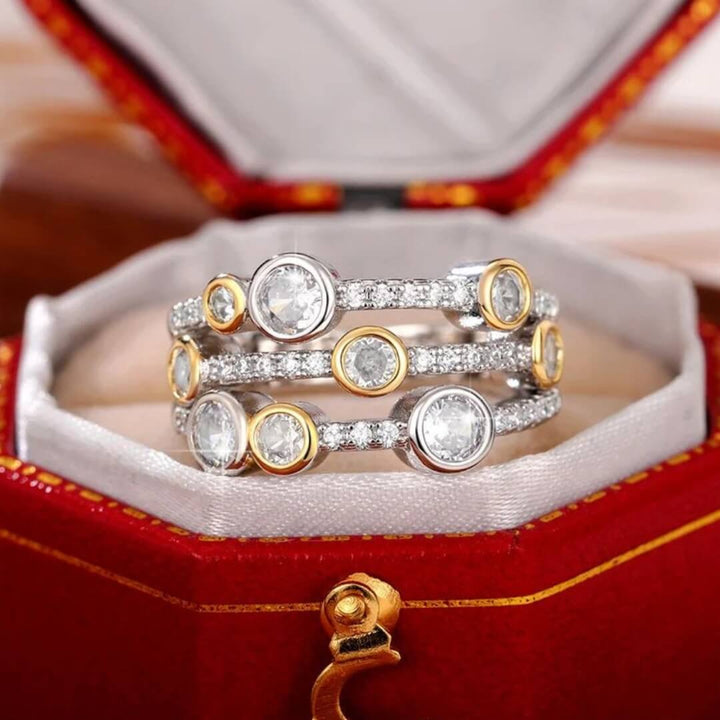 Multi-Layer Sparkling Crystal Ring - Diane Jewelry