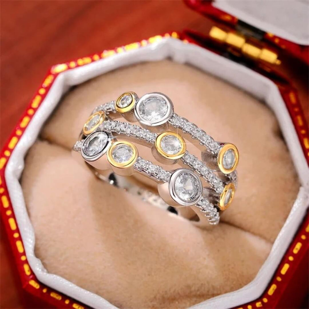 Multi-Layer Sparkling Crystal Ring - Diane Jewelry