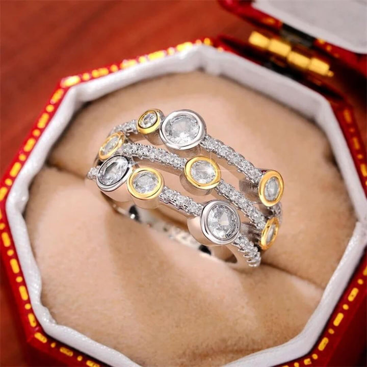 Multi-Layer Sparkling Crystal Ring - Diane Jewelry