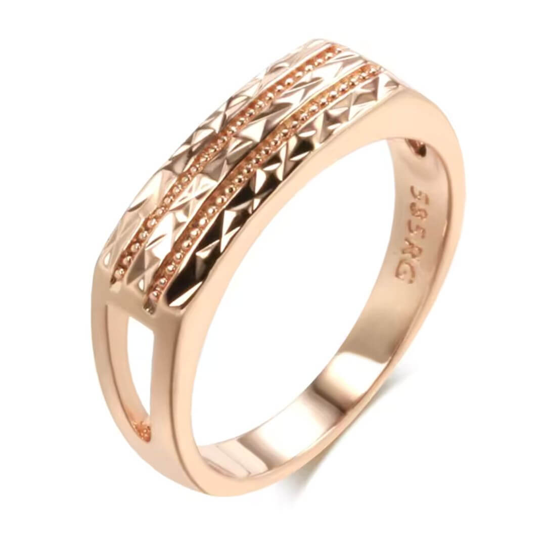 Geometric Rose Gold Statement Ring - Diane Jewelry