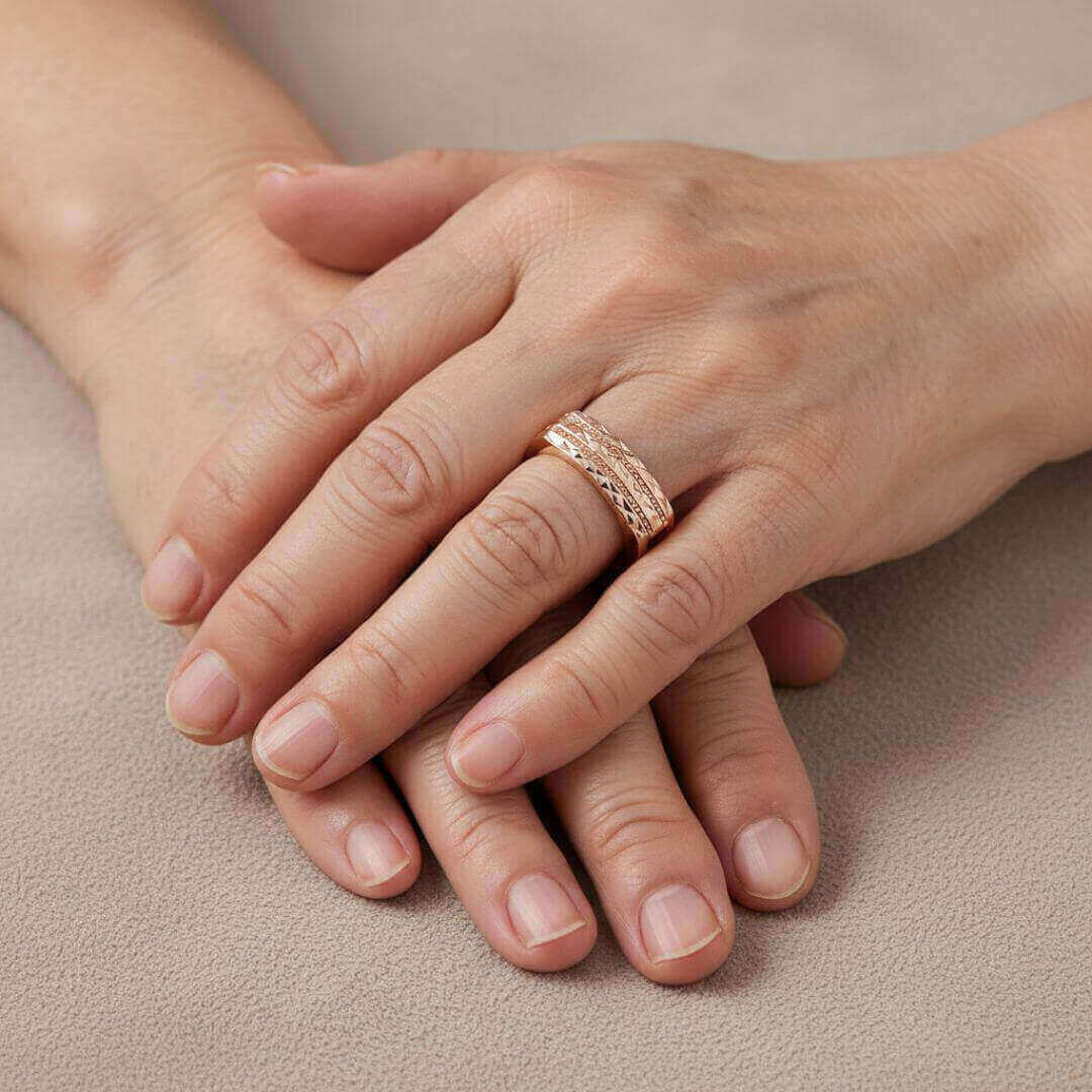 Geometric Rose Gold Statement Ring