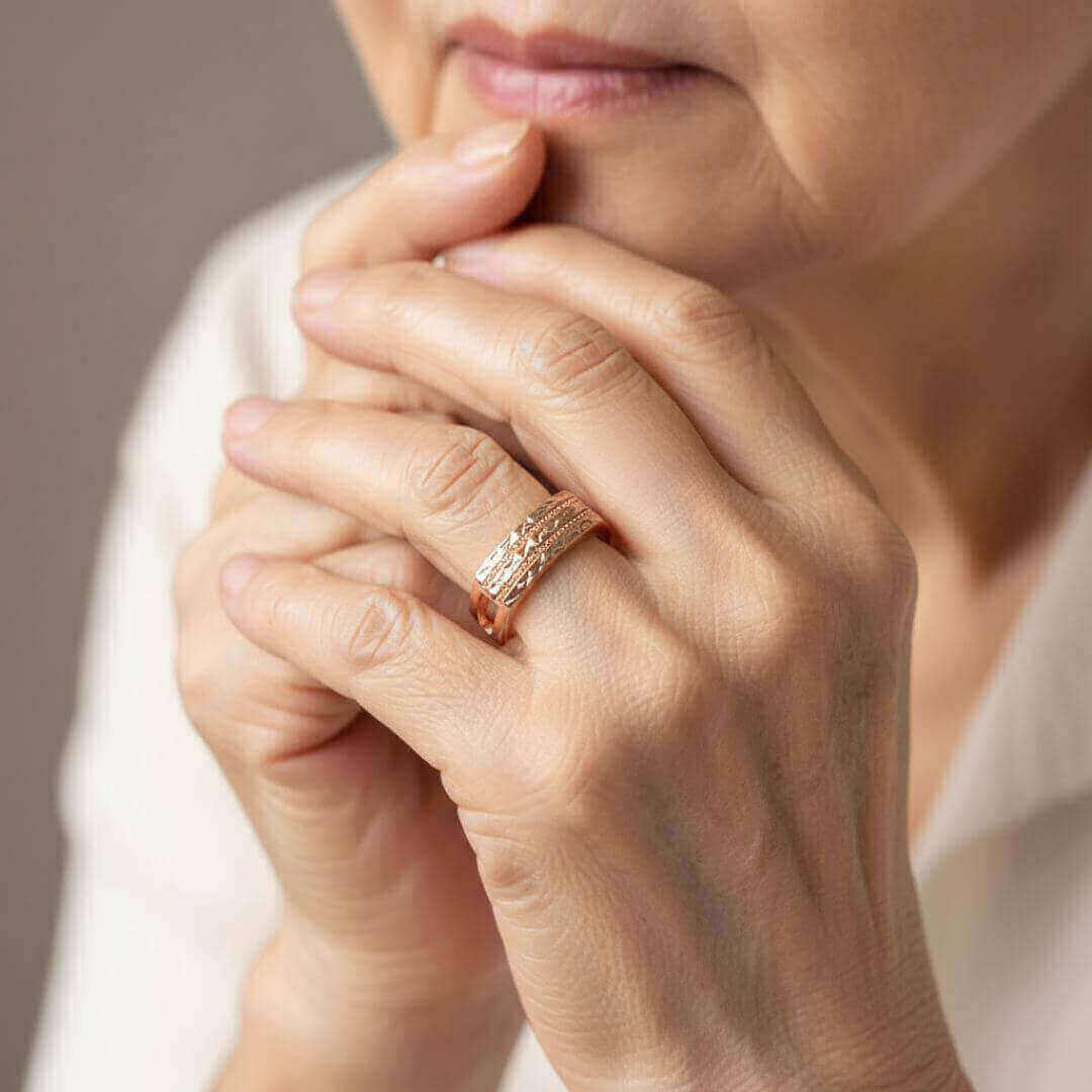 Geometric Rose Gold Statement Ring