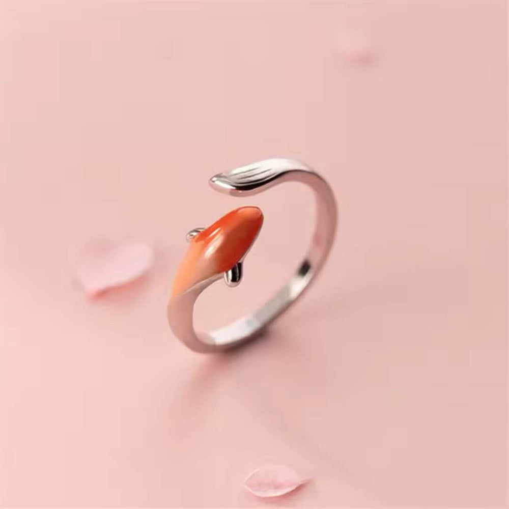 Enamel Koi Fish Open Ring - Diane Jewelry