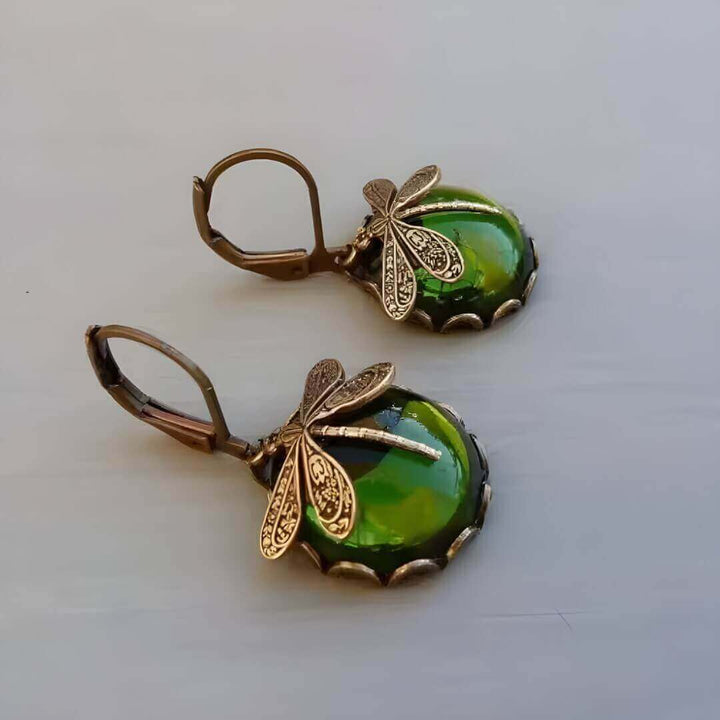 Vintage Dragonfly Dangle Earrings