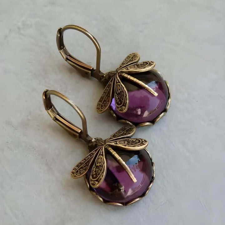 Vintage Dragonfly Dangle Earrings