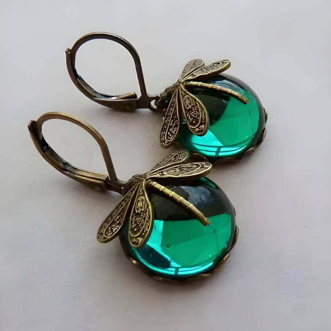 Vintage Dragonfly Dangle Earrings