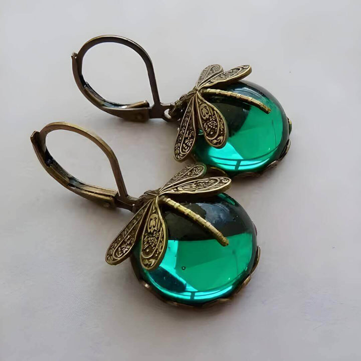 Vintage Dragonfly Dangle Earrings