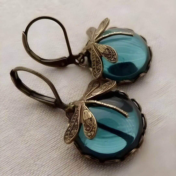 Vintage Dragonfly Dangle Earrings