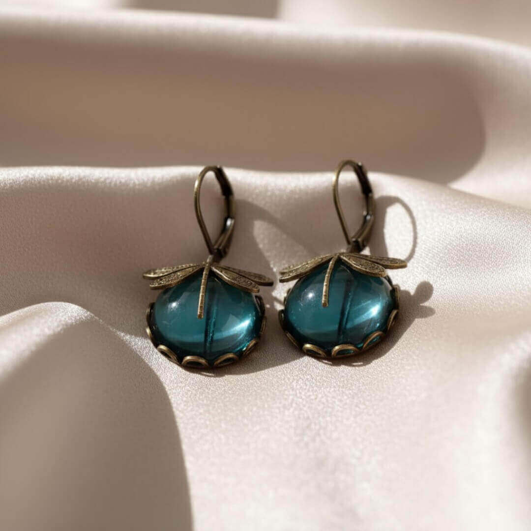 Vintage Dragonfly Dangle Earrings
