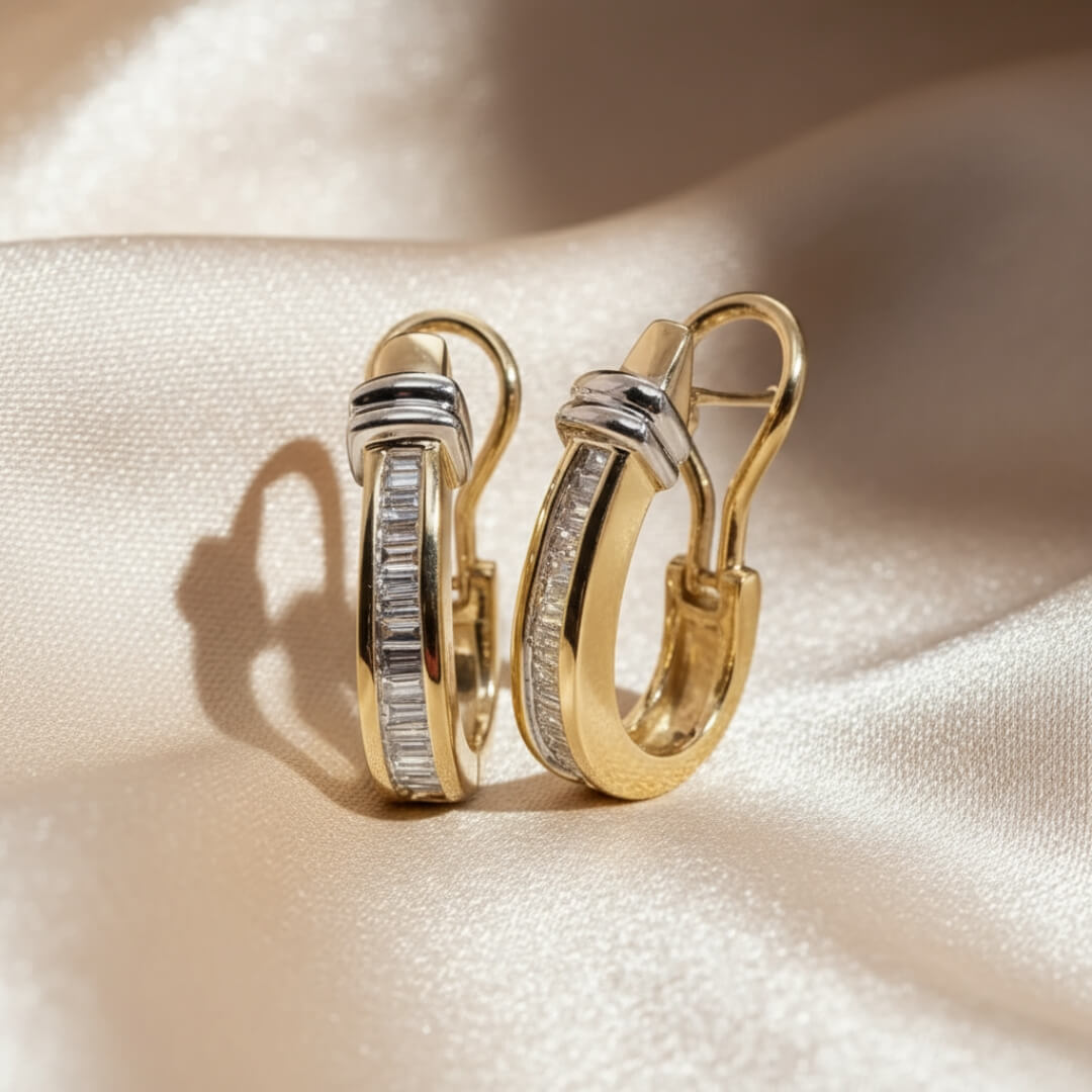 Elegant Gold Huggie Earrings