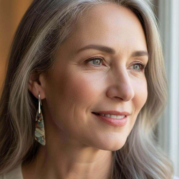 Boho Jasper Statement Earrings