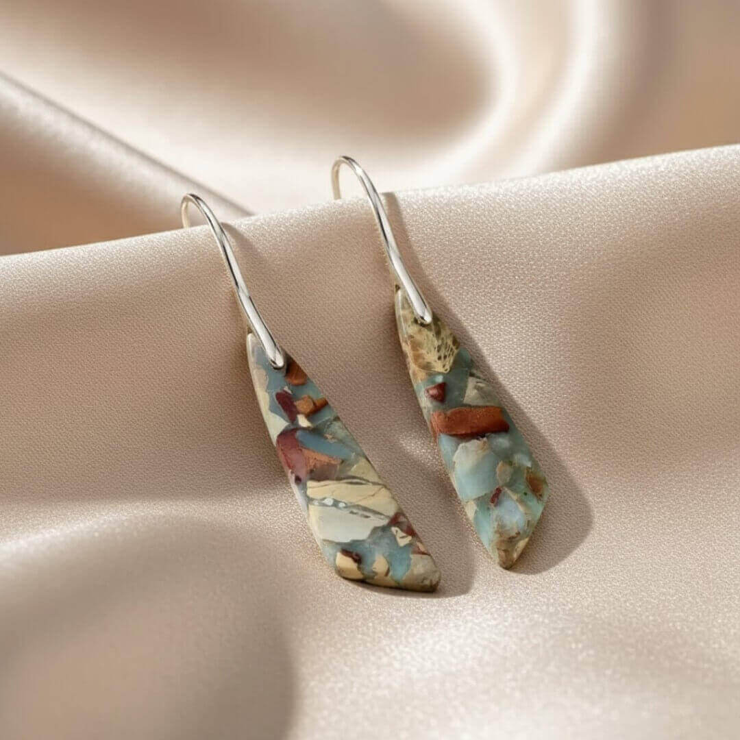 Boho Jasper Statement Earrings