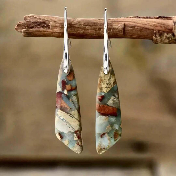 Boho Jasper Statement Earrings
