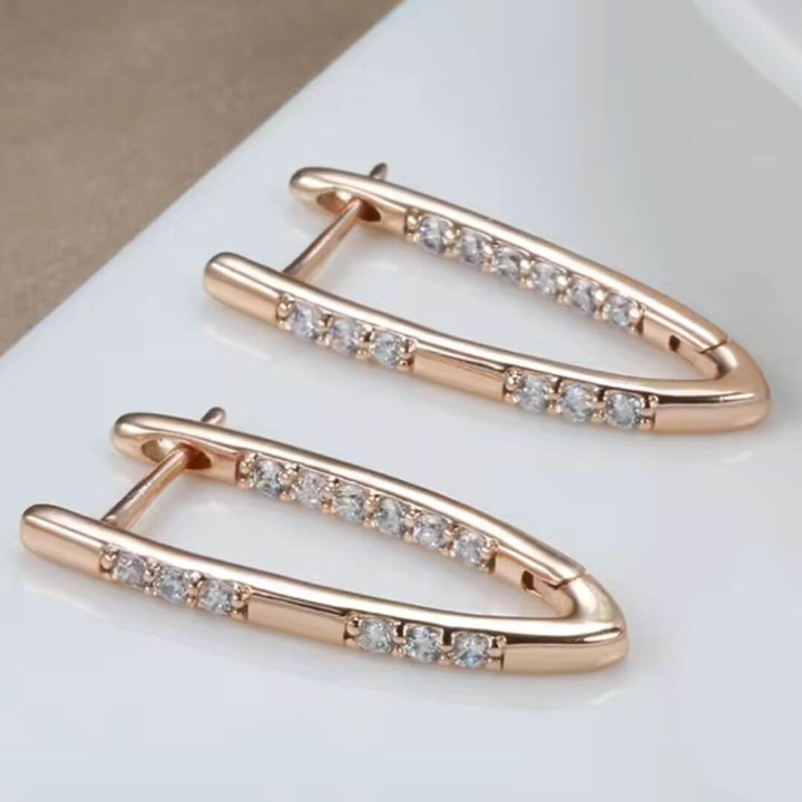 Gold Diamond Hoop Earrings