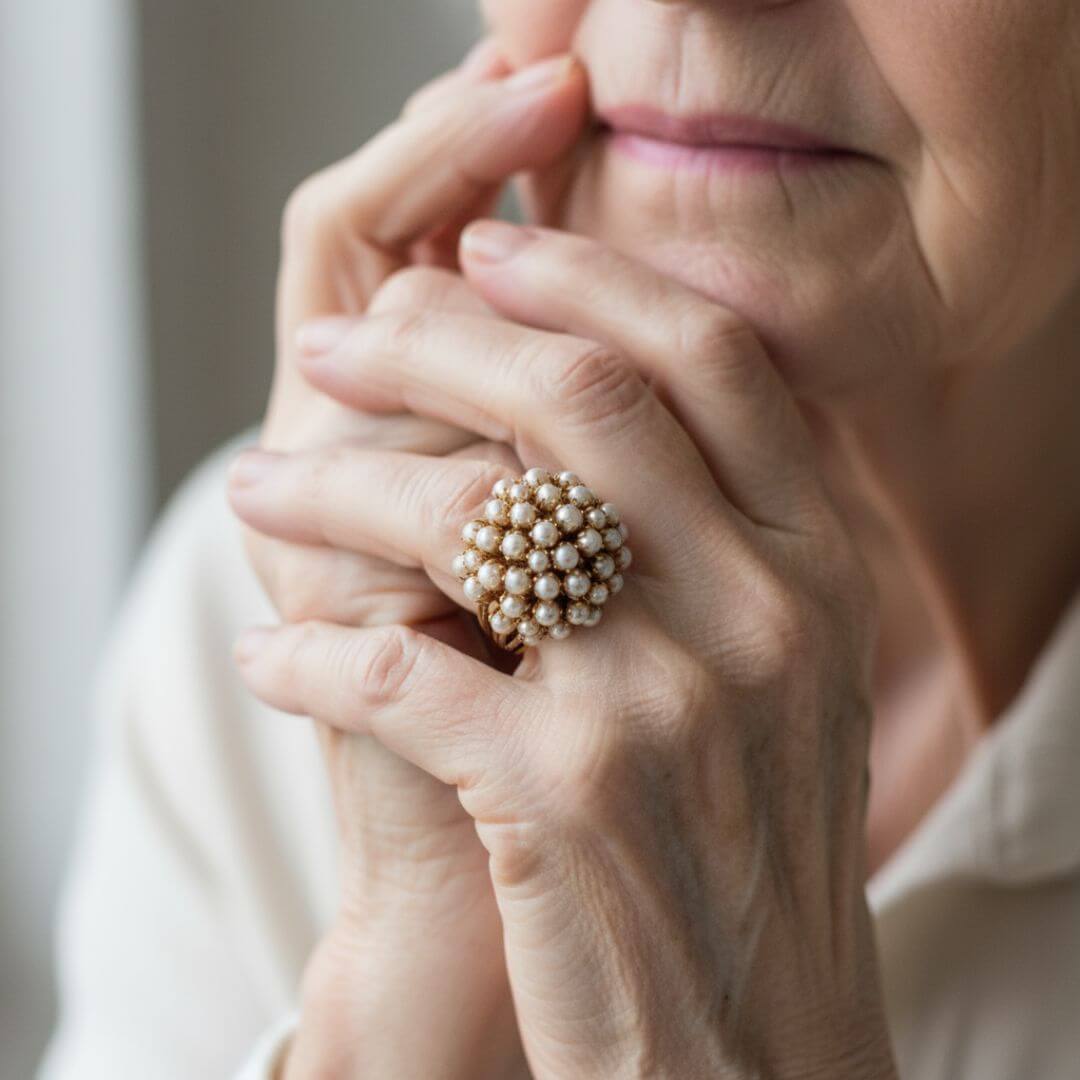 Vintage Pearl Cluster Ring