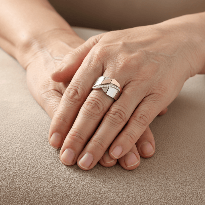 Two Tone Diamond Band Ring