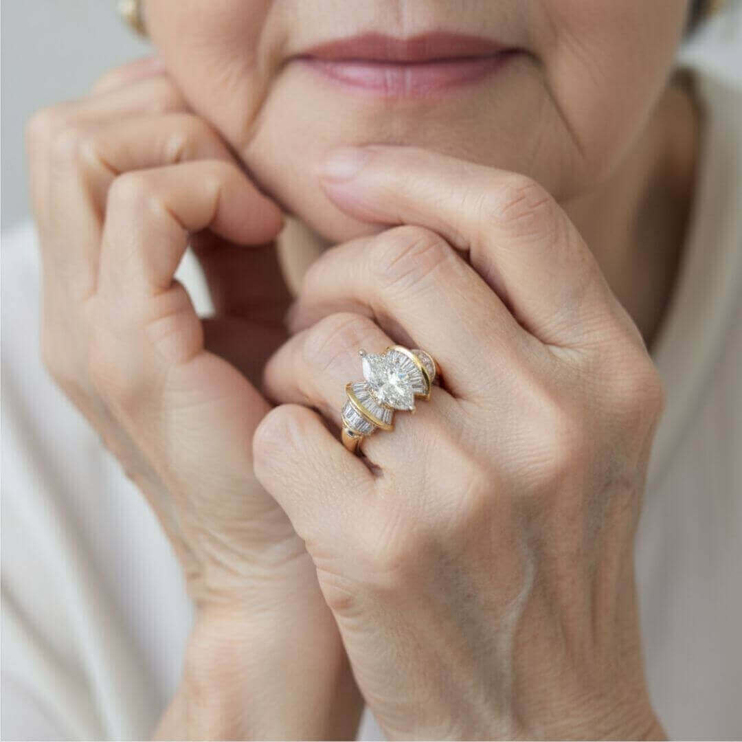 Diamond Gold Cocktail Ring