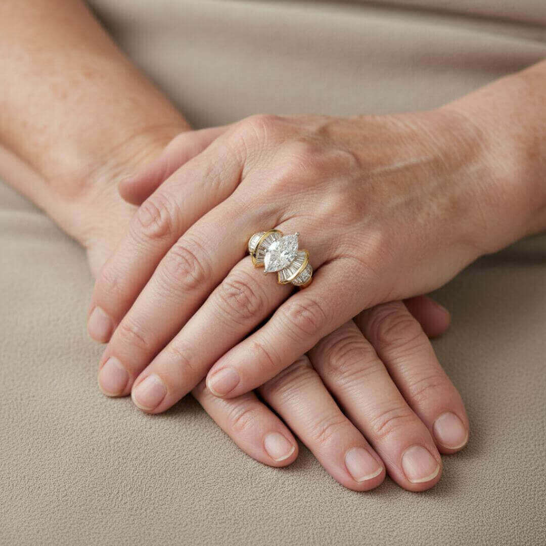 Diamond Gold Cocktail Ring