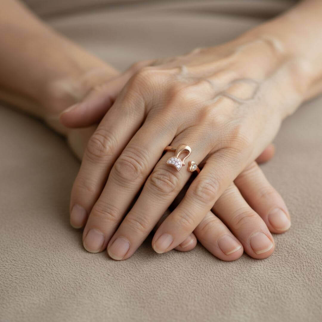 Adjustable Cat Ring Rose Gold