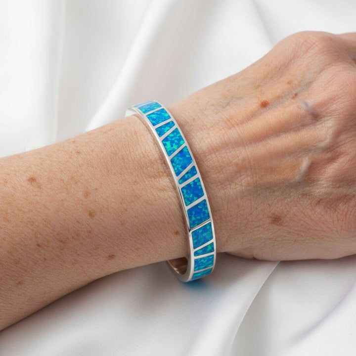 Sterling Silver Opal Cuff Bracelet