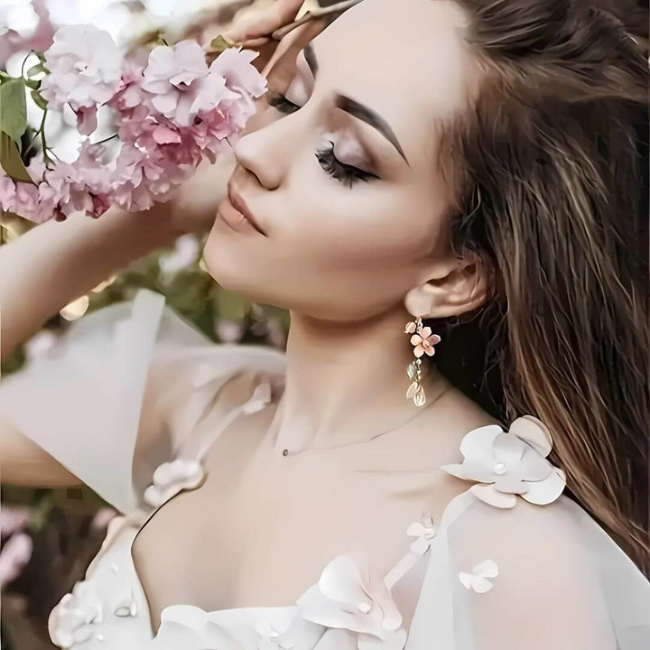 Pastel Flower Drop Earrings Women - Diane Jewelry