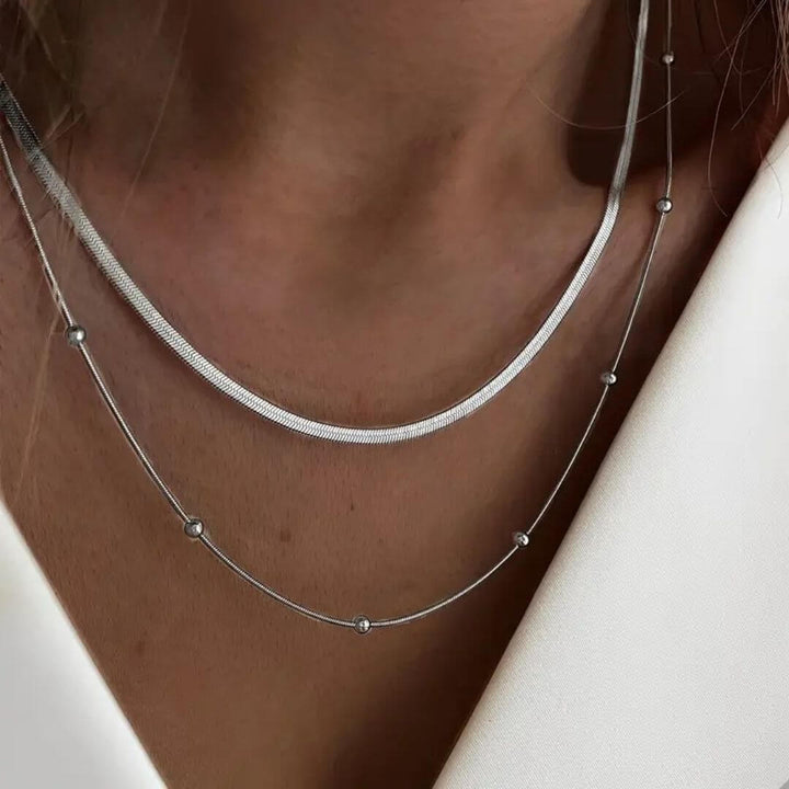 Minimalist Layered Gold Necklace Set - Diane Jewelry