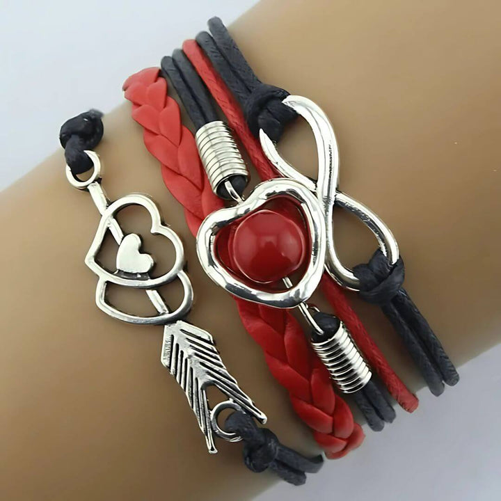 Infinity Love Charm Wrap Bracelet - Diane Jewelry