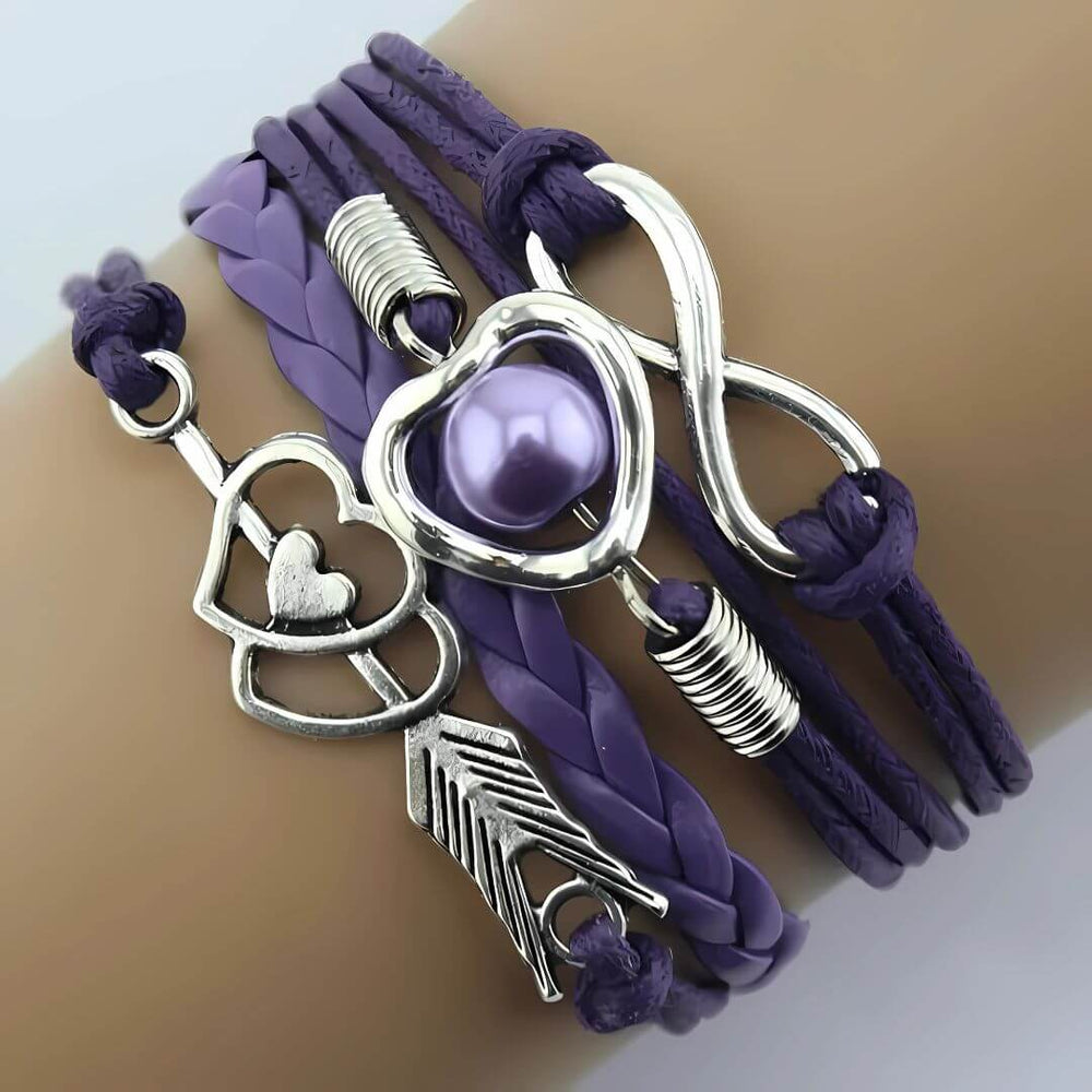 Infinity Love Charm Wrap Bracelet - Diane Jewelry