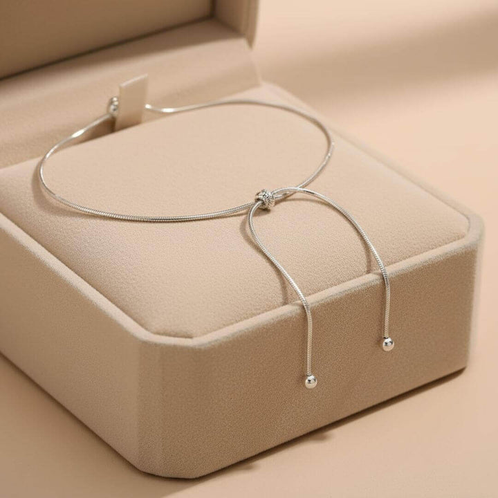 Adjustable Silver Knot Anklet Bracelet
