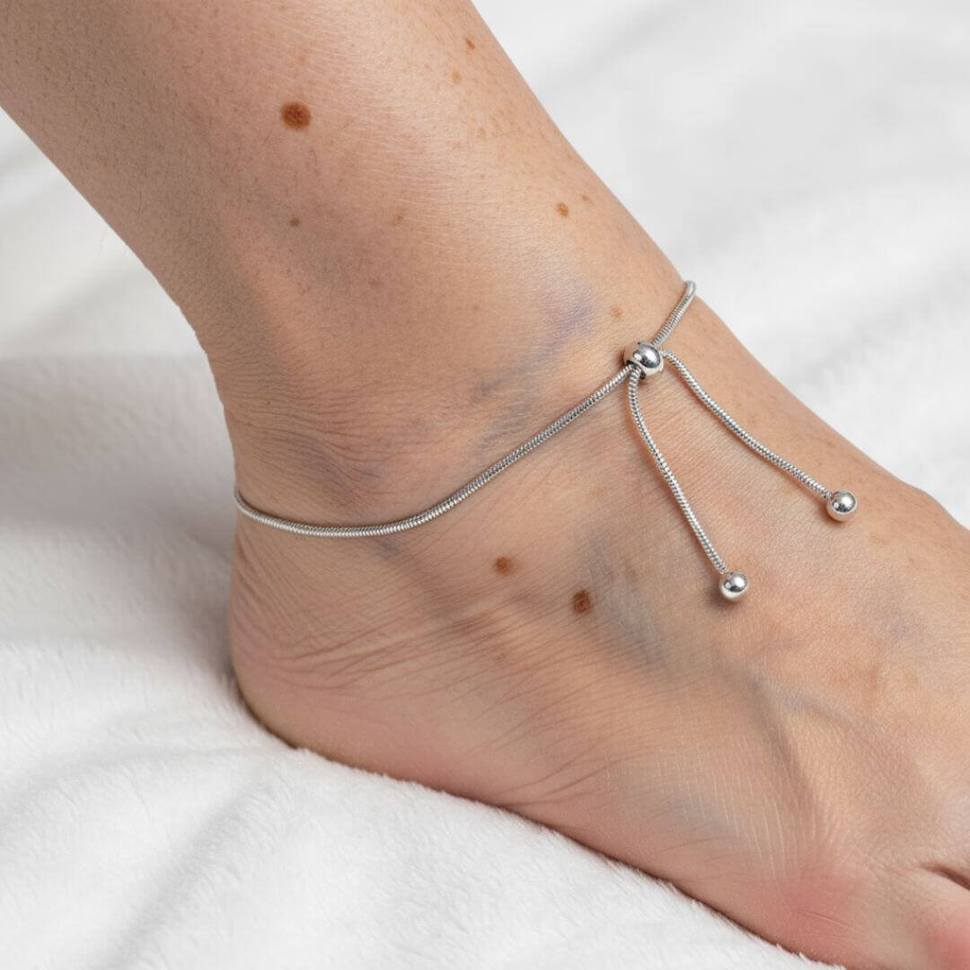 Adjustable Silver Knot Anklet Bracelet