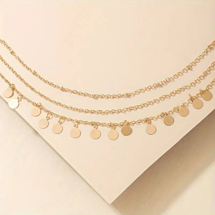 Gold Coin Dangle Chain Anklet - Diane Jewelry