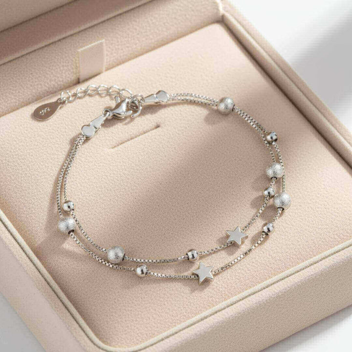 Sterling Silver Star Double Bracelet