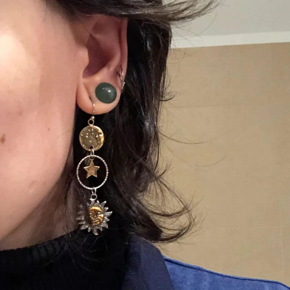 Celestial Sun Moon Star Earrings - Diane Jewelry