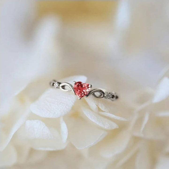 Gold Gem Heart Infinity Ring - Diane Jewelry