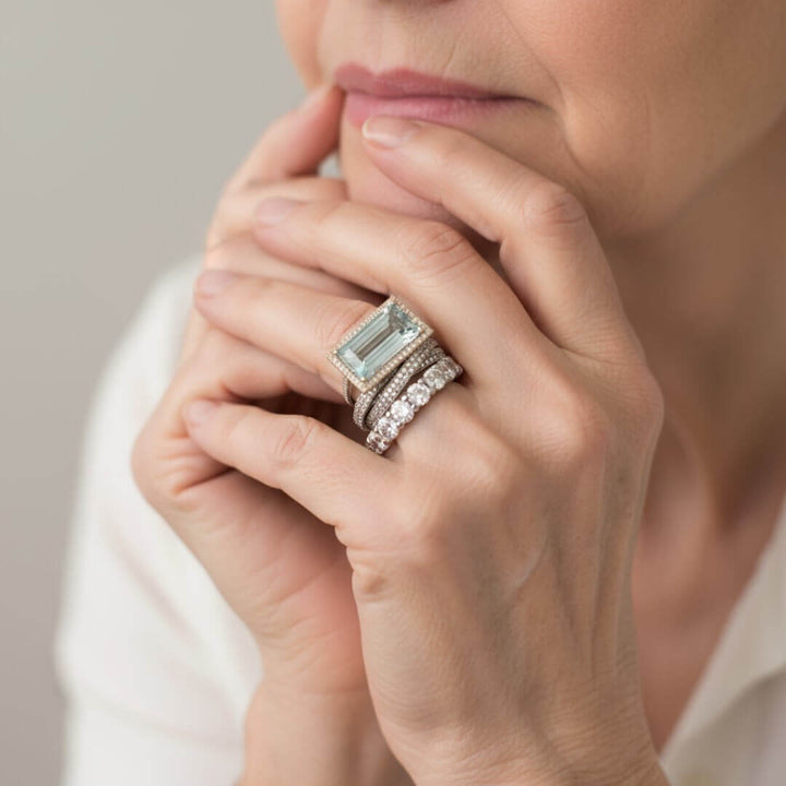 Luxury Baguette Diamond Ring Set