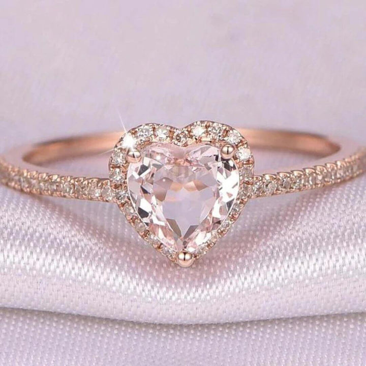 Heart Cut Halo Engagement Ring - Diane Jewelry