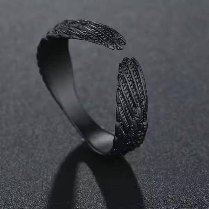 Silver Angel Wings Adjustable Ring - Diane Jewelry