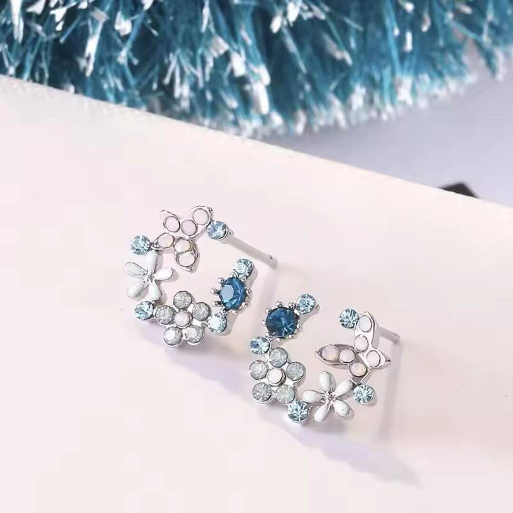 Starfish Wreath Gemstone Stud Earrings - Diane Jewelry