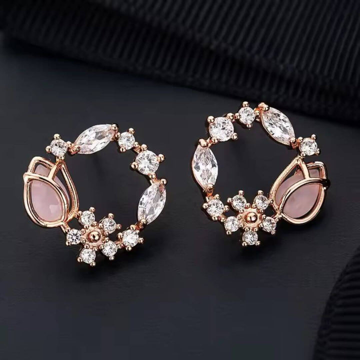 Starfish Wreath Gemstone Stud Earrings - Diane Jewelry