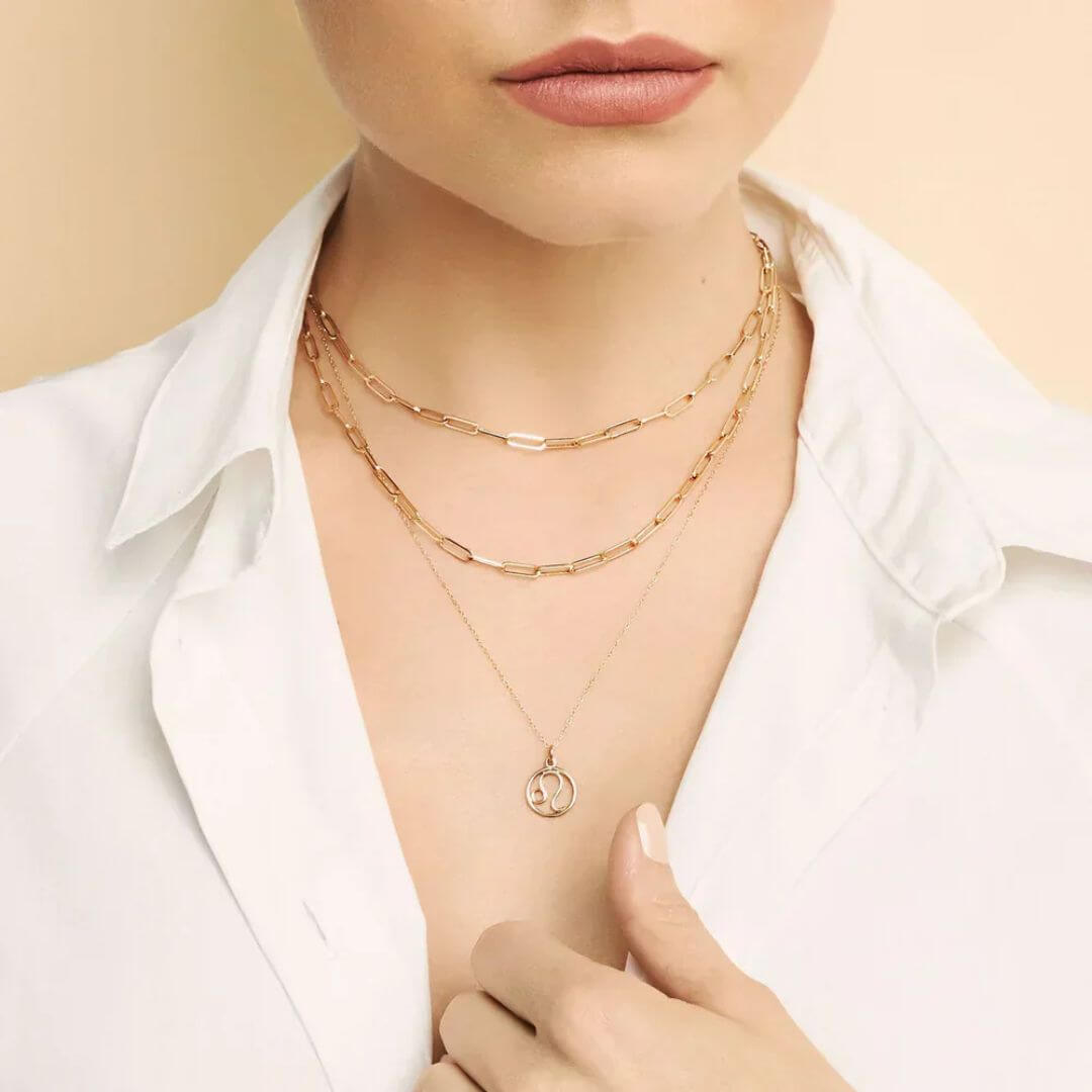 Gold Aquarius Zodiac Necklace - Diane Jewelry
