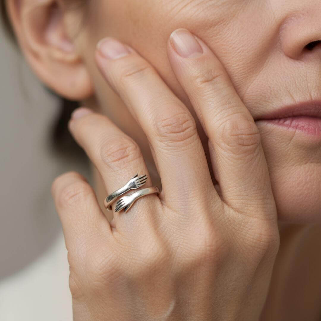 Silver Hug Adjustable Wrap Ring