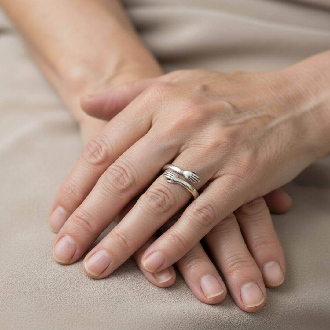 Silver Hug Adjustable Wrap Ring